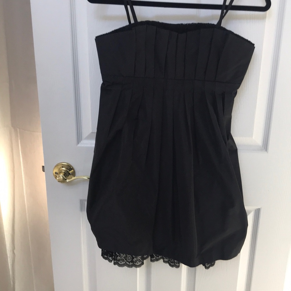 Strapless black dress